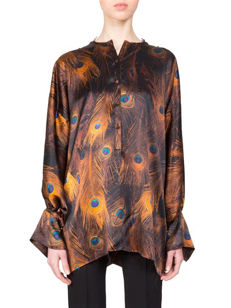 givenchy peacock blouse|Tops & Shirts .